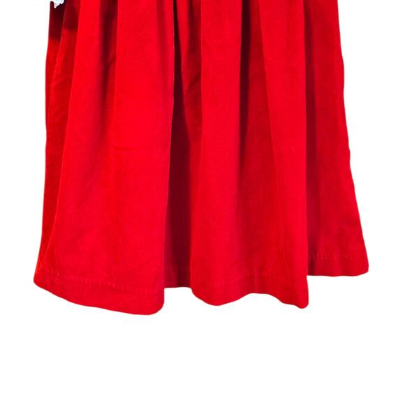 Vintage Toddler Christmas Dress Red Lace Collar Roses Size 4T Holiday Party - Picture 4 of 7